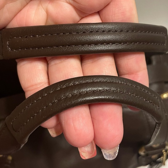 Coach Chocolate Brown Leather Satchel Handbag RN#F25151 - Picture 9 of 15